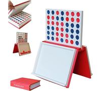 Jeu de société 4 en une rangée | Impression 3D Déguisé comme jeu de connexion de livre avec aimants | Jeux de société de stratégie familial à 2 joueurs portables et pliables pour hommes, femmes