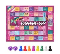 Jeu de société à Boire - Jeux Amusants à Boire pour Adultes | Jeu de défi de Boisson Sociale | Jeu de société de fête avec Tapis en Cuir | Divertissement