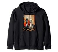 Jeu de société Abstrait Moderne et Artistique Roi et évêque Sweat à Capuche