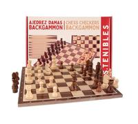 Jeu de société - Aquamarine Games - Échecs Backgammon - Bois FSC 100% - Édition classique