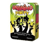 Jeu de société ASMODEE Unanimo Party pour 3 à 12 joueurs, jeu d'ambiance de mots, dès 10 ans, boîte verte et jaune