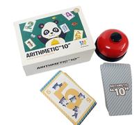 Jeu de société cartes - Combinaison de chiffres, jouet éducatif stratégie avec sonnette | Pour voyage, maison, écoles, crèches, jardin d'enfants, apprentissage des mathématiques, plaisir logique