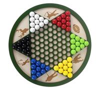 Jeu de société Chinese Checkers, échiquier en bois pour Checkers chinois, activité stratégique multijoueur pour soirées de famille, déjeuners en plein air et excursions