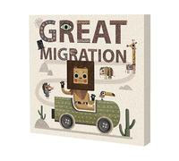 Jeu de société d'animaux, puzzles d'animaux préscolaires | Jeux assortis en bois pour tout-petit 3-5,Grand jouet éducatif de migration, apprentissage interactif pour l'exercice et améliorer la mémoris