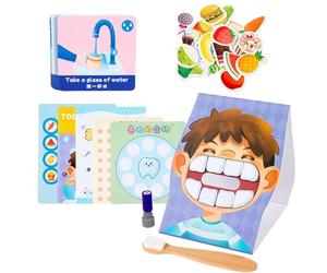 Jeu de société d'apprentissage dentaire - Conception pédagogique de l'hygiène bucco-dentaire, structure de jeu de rôle pour dentiste, système de cartes mémoire interactives | Activité d'apprentissage