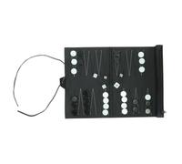 Jeu de société de Backgammon d ' échecs de stratégie, Ensemble de Voyage Pliable et Portable en Cuir PU, Facile à Utiliser