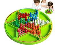 Jeu De Société De Dames | En Bois De Forme Hexagonale Pour Bureau | Jeu De Dames De Voyage Avec Des Perles En Bois Colorées,Pour Adultes, Célébration, Voyage, École, Maison