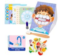 Jeu de société de Dentiste pour - éducatifs d'hygiène | Brossage des Dents et Sensibilisation à l'hygiène pour Les 3, Jeux de Morsure de Crocodile et de fouille de Dinosaures po