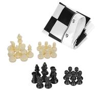 Jeu De SociéTé De Divertissement MéDiéVal D'éChecs Internationaux En Plastique Portable Noir Et Blanc