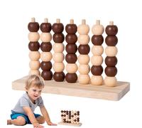 Jeu de société de Table, échiquier à Quatre maillons - Jeux de Table tridimensionnels en Bois, Jouets d'échecs,Jeu interactif 4 à la Suite, Jeu de société Familial pour de 3 Ans et Plus