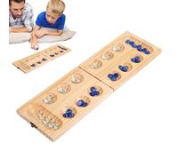 -Jeu de société d'échecs pour adulte-africain, plateau pliable en bois avec 48 perles de verre | Stratégie multifonctionnelle -jeux d'échecs, nouveaux jeux de société portables