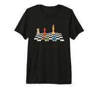 Jeu De Société Échec Et Mat Cadeau Échiquier Pièces D'Échecs T-Shirt Haut de Gamme