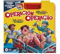 Jeu de société électronique Opération - Hasbro - Coffret tout-en-un - 12 pièces de maladie - 12 cartes - Effets sonores