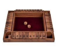 Jeu de société en bois - ENGELHART - 300406 - Coffret 4 joueurs - Feutrine intégrée - 8 dés en bois