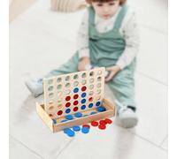 Jeu De Société En Bois Pour Enfants, 4 Dans Une Rangée, Blocs Amusants, Jouets D'Apprentissage Précoce