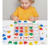 Jeu De Société En Bois Pour Enfants, Couleur Flèche, Direction Cognitive, Apprentissage De La Pensée Logique Précoce, Puzzle En Bois, Jouet Cadeaux