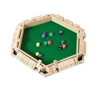 Jeu de société en Bois Universel pour 6 Joueurs, Ferme la boîte, Jeu éducatif Familial pour Enfants, Adultes, Salle de Classe, Jeu Traditionnel en Bois, Jeu de dés Classique pour Famille et Voyage