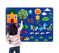 Jeu De Société En Feutrine 3D Avec Tableau D'histoires - Tableau D'histoires En Feutrine Pour , Activité Murale Sensorielle Pour L'apprentissage De La Narration, Panneau Mural Sensoriel Ṕour En