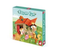 Jeu de Société Enfant Coopératif - Fun Farm - JANOD - Dès 2 ans - Reconnaissance tactile et mémoire