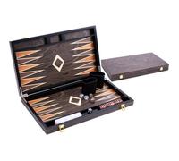 Engelhart- 250547 - Backgammon de luxe - 18 pouces - Plaqué en ronces de noyer et vernis