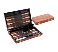 Backgammon Bois Luxe 15 Pouces - Placage Bois De Rose Verni 48 X 38 Cm