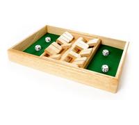 Jeu de société - Engelhart - Ferme la boîte - Jeu de hasard en bois - Inclus 2 dés