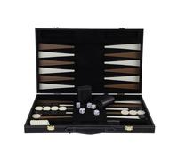 Jeu de Societe - Engelhart - Grand jeu de Backgammon en bois finitions simili cuir