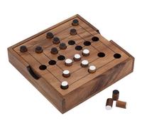 Engelhart Jeu de société Jeu du Moulin en bois d'Acacia Marelle - Jeu stratégique 2 joueurs