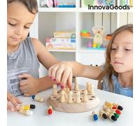 Jeu de société - EUROWEB - Jeu de mémoire en bois - 26 pièces - Éducatif - Montessori