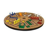 Jeu De Société Fast Track En Bois Peint À Double Face Pour Les Joueurs De 3, 4, 5 Et 6 Joueurs En Famille