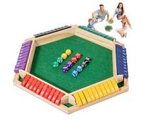 Jeu de société Fermer la boîte - Jeu de dés classique pour 6 joueurs, tiroir en bois avec double fermeture, jeu mathématique amusant pour les chiffres - Activités interactives pour adultes