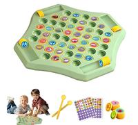 Jeu de société Flip Match, 52 pièces d'échecs de mémoire à Faire soi-même sur Un Plateau de Cartes, Jeux créatifs d'association de Motifs de Dessins animés Doubles for Adultes(Traffic)