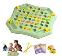 Jeu de société Flip Match, 52 pièces d'échecs de mémoire à Faire soi-même sur Un Plateau de Cartes, Jeux créatifs d'association de Motifs de Dessins animés Doubles for Adultes(Fruit)