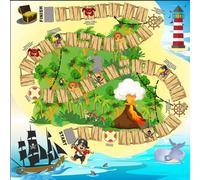 Jeu de société géant "Trésor des pirates" 4x4m - plateau de jeu comme terrain de jeu