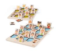 goki 56311 Qui est recherché ?, 30 x 20 cm, bois, 42 pièces, jeu de société à partir de 5 ans, jeu de devinettes pour 2 joueurs