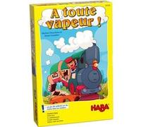 HABA Jeu de société A toute vapeur ! Jeu de collecte sur les trains haut en couleur