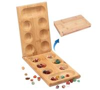 Jeu de société - Jeu de en Bois, Jeu Unique en Afrique | Ensemble de Jeu de société en Bois Pliable de Haute qualité, Planche en Bois Pliante de Haute qualité et Pierres de verr