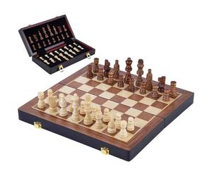 Jeu De Societe - Jeu De Plateau - Engelhart - Magnifique coffret de jeux d'échecs de luxe en bois 30 cm
