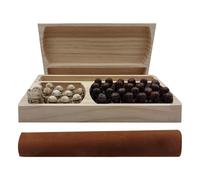 Jeu de société - Jeu de Table Stop Boring, Ensemble de stratégie King's Siege pour et Adultes, Pochette en Toile Portable + pièces en Bois lestées, Finition en Bois de frêne respectueux