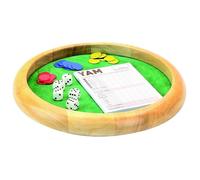 Jeujura bois-Yam-421 : Piste Bois avec 5 dés, 21 jetons et 1 Bloc de Yam-l'arbre à Jouer-Jeu de Société-Âge Minimum : 3 Ans, 66470, Vert