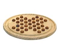 Jeu de société - JEUJURA - Solitaire en bois - Plateau et pions en bois - Diamètre 29 cm