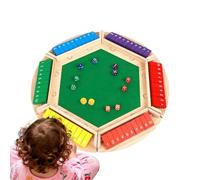 Jeu de société jouet éducatif en panneau de chiffres en bois - Jouet interactif de dés mathématiques, jeu de stratégie de table familiale, jeu de pensée logique | pour adultes et femmes Ho