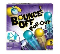 Mattel Games Bounce-Off Chrono Challenge, Jeu d’Ambiance avec 16 balles, 20 Cartes défis, Un Plateau de Jeu et Un minuteur, Jouet Enfant, Dès 7 Ans, HKR53