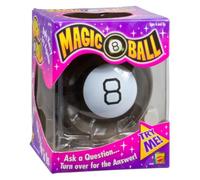 Jeu de société - Mattel - Magic Eightball - 9 cm - Noir - Réponses Oui/Non