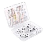 Jeu de Société Mots Croisés, Acrylique 6 Faces Jeu de Dés Solitaires en Mots Croisés avec Dés de 12 Lettres et Étui Jeu de Dés Alphabet Jeux de Mots en Dés pour Jeux de Camping