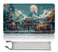 Jeu de société MTG Playmat + sac étanche libre, bords cousus, idéal pour les amateurs de jeu de cartes TCG Playmat Mouse Pad MTG avec zones (Playmat d'origine) (MTG 30 (13), avec zone)