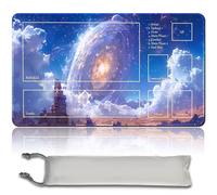 Jeu de société MTG Playmat + sac étanche libre, bords cousus, idéal pour les amateurs de jeu de cartes TCG Playmat Mouse Pad MTG avec zones (Playmat d'origine) (MTG 30 (15), avec zone)