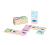 Jeu de société - PEPPA PIG - DEQUBE Domino - 28 pièces - En bois - Sac de rangement inclus