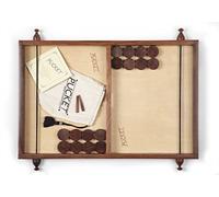 Jeu De Société Pucket En Bois - Jeu de Bataille Pour 2 Joueurs Dont Le Challenge Est De Catapulter Des Palets Dans Le Camp Adverse - Commerce Equitable - Table à L'élastique - Par ET Games