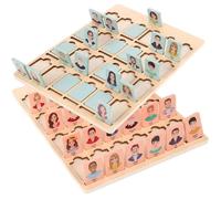 Jeu de société - Qui suis-Je - Jouet éducatif en bois - Pour enfants à partir de 3 ans - Mixte - Intérieur